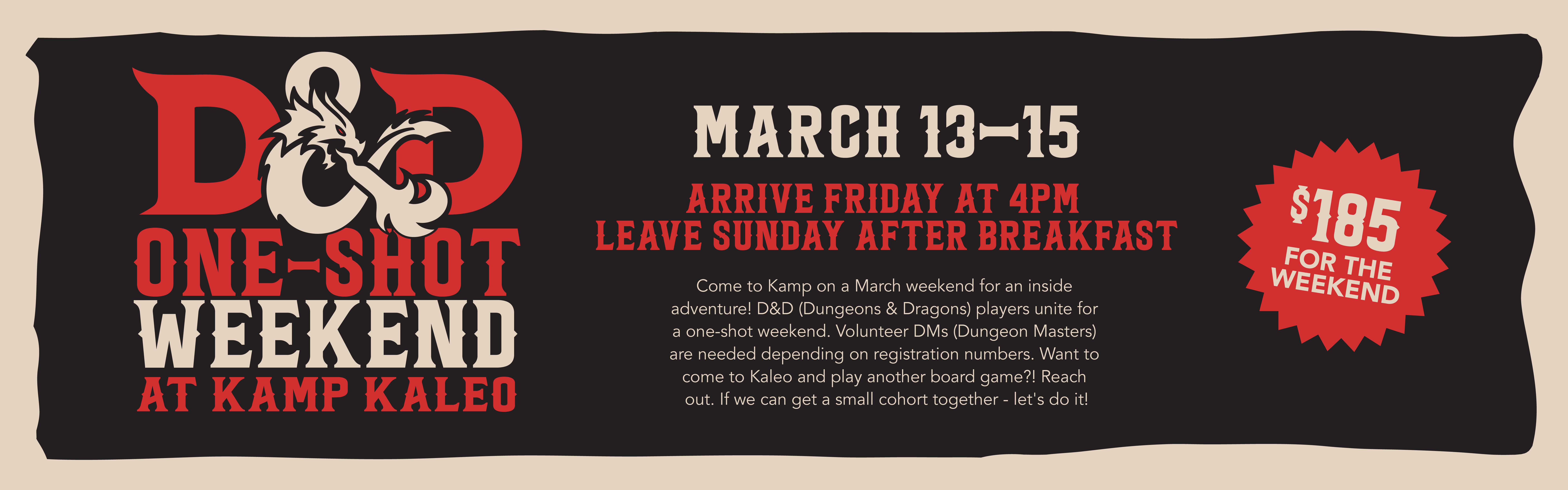 Dungeons and Dragons Weekend Banner