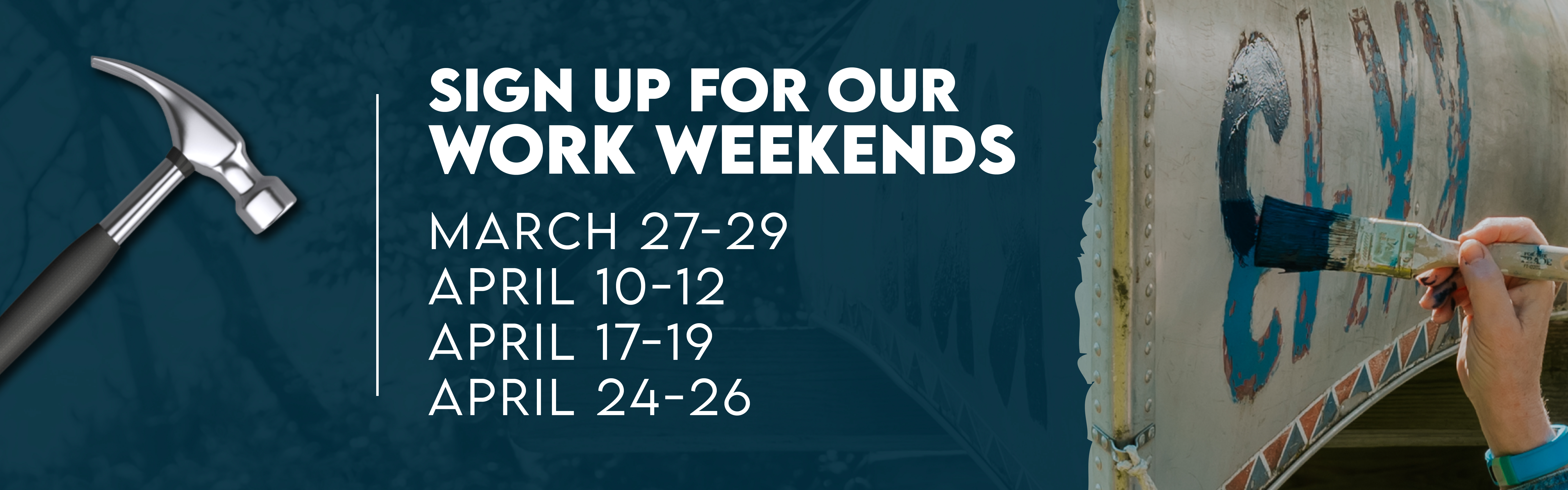Work Weekend Dates Banner